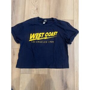 Riot Queen West Coast Los Angeles 1989 Graphic Crop T-Shirt Women's Medium